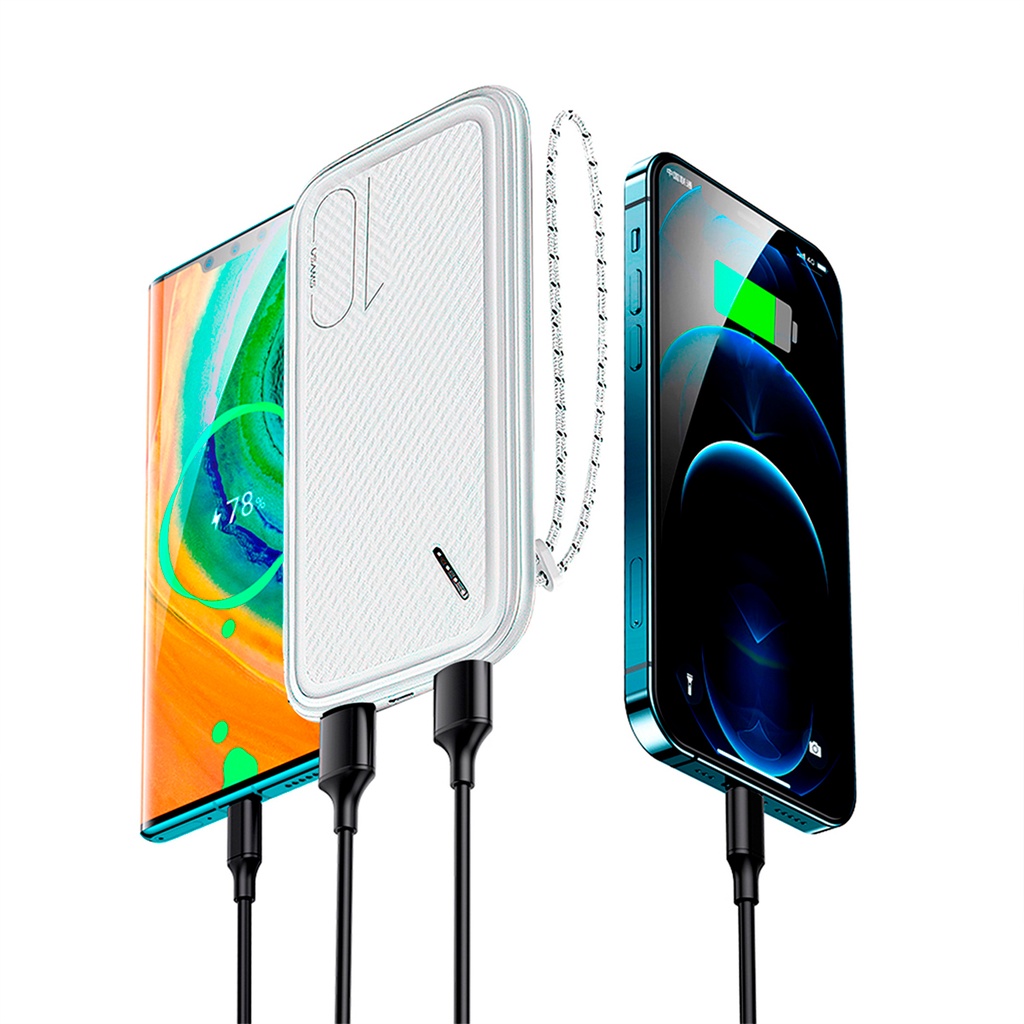 PowerBank Con Cinta 10.000 mAh Blanco (US-CD150)