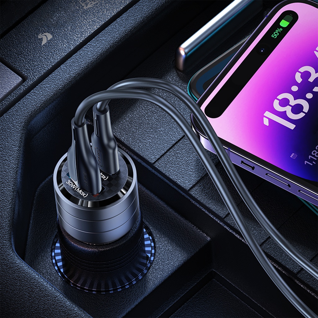 Cargador para Auto Rápido A+C Negro 95w (US-CC176 C36)