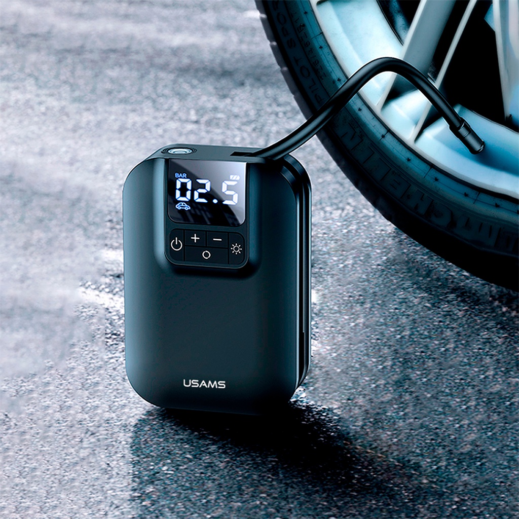 Inflador de Llantas Auto Inalámbrico Digital Negro (US-ZB215 Mini)
