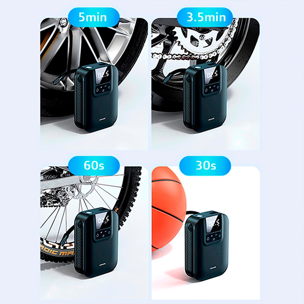 Inflador de Llantas Auto Inalámbrico Digital Negro (US-ZB215 Mini)