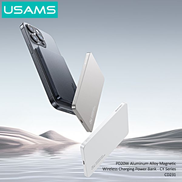 Powerbank PD 20W Magnético Carga Rápida Wireless 5000mAh Blanco (CD231)