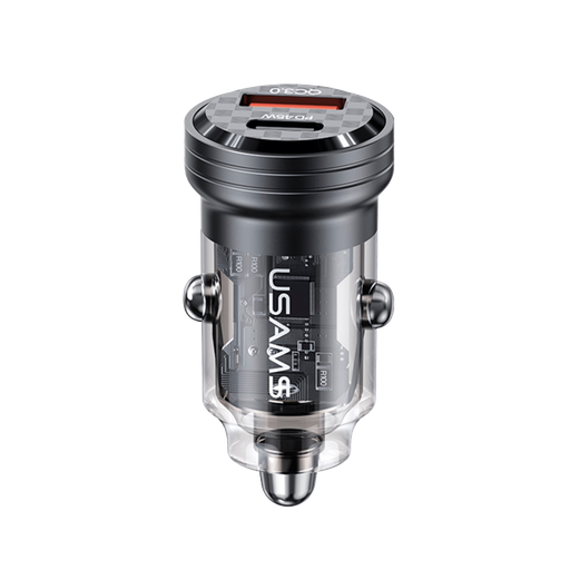 Cargador para Auto Rápido USB + Tipo C Negro 45w (US-CC175 C35)