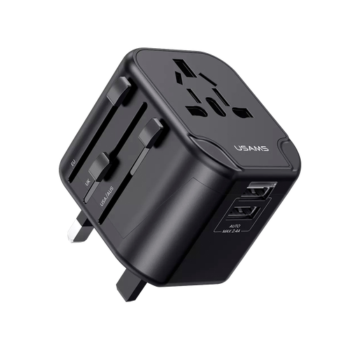 Cargador Universal 4 en 1 USB Dual 12w Negro (US-CC173)